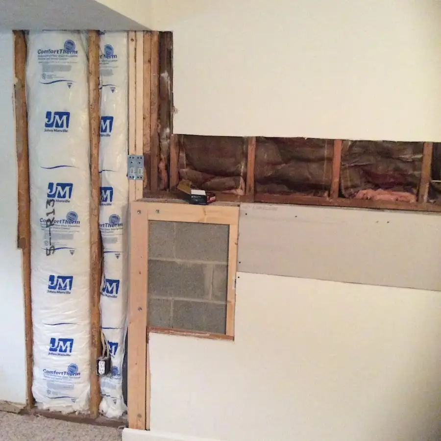 Wall insulation replacement during Structural Drying in Easton